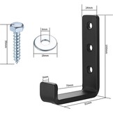 2x Zware Wandhaken J-vorm Zwart 70kg Capaciteit - Nu 25% Korting!