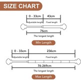 2x BellaHills Gordijnstang Goud 76-269cm - 29% Korting