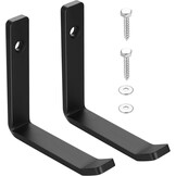 2x Zware Wandhaken J-vorm Zwart 70kg Capaciteit - Nu 25% Korting!