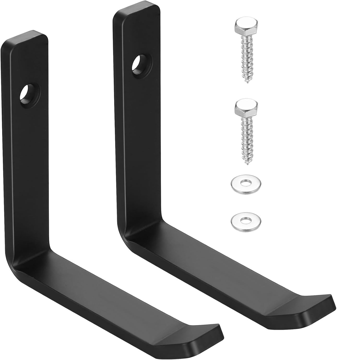 2x Zware Wandhaken J-vorm Zwart 70kg Capaciteit - Nu 25% Korting!