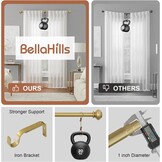 2x BellaHills Gordijnstang Goud 76-269cm - 29% Korting