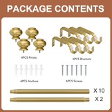 2x BellaHills Gordijnstang Goud 76-269cm - 29% Korting