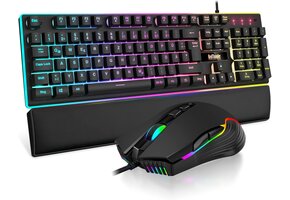 Gaming Toetsenbord & Muis Set K10: RGB, QWERTZ, Anti-Ghosting (-56%)