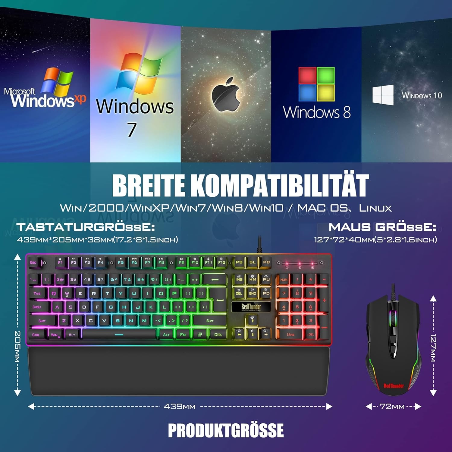 RedThunder K10 Gaming Toetsenbord & Muis Set - 34% Korting!