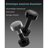 Halters Set (2x 4 kg) | Gietijzer met Rubberen Grip | Krachttraining thuis