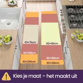 2-delige Keukenmat Set Beige 43x75cm + 43x200cm - Antislip & Wasbaar (29% Korting)