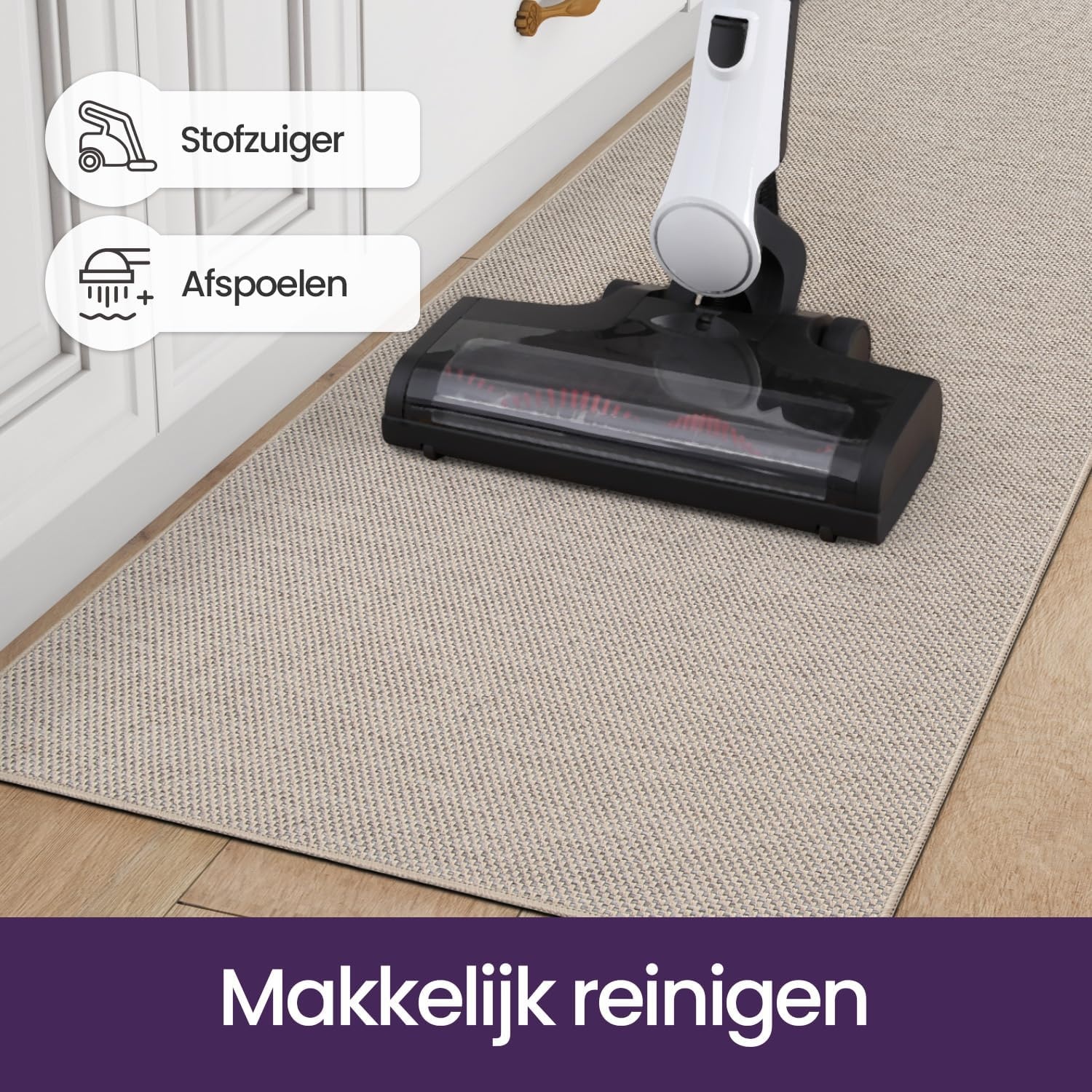 2-delige Keukenmat Set Beige 43x75cm + 43x200cm - Antislip & Wasbaar (29% Korting)