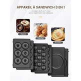 FOHERE Contactgrill 6-in-1 - 750W, 6 Platen - Zwart (34% Korting)
