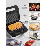 FOHERE Contactgrill 6-in-1 - 750W, 6 Platen - Zwart (34% Korting)