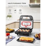 FOHERE Contactgrill 6-in-1 - 750W, 6 Platen - Zwart (34% Korting)