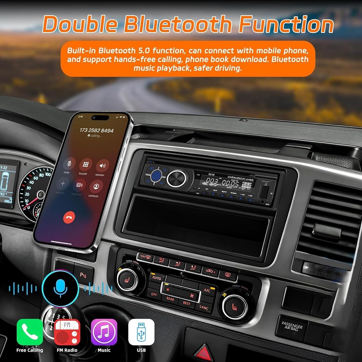 1Din Autoradio met CD, Bluetooth & 29% Korting
