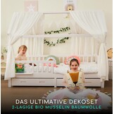 3-delige Bedhemel Set Wit - GOTS Biologisch Katoen - 34% Korting