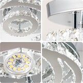 Moderne Kristallen Maan Plafondlamp LED Dimbare Zilver 40cm (34% Korting)