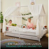 3-delige Bedhemel Set Wit - GOTS Biologisch Katoen - 34% Korting