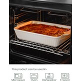 DOWAN Keramische Ovenschaal Wit 22x33cm met 29% Korting