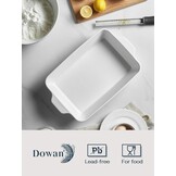 DOWAN Keramische Ovenschaal Wit 22x33cm met 29% Korting