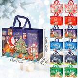 12x Grote Kerstcadeautassen - Herbruikbaar & Waterdicht met Handvat