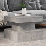 Salontafel met LED-verlichting - Betongrijs - 34% Korting