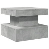 Salontafel met LED-verlichting - Betongrijs - 34% Korting