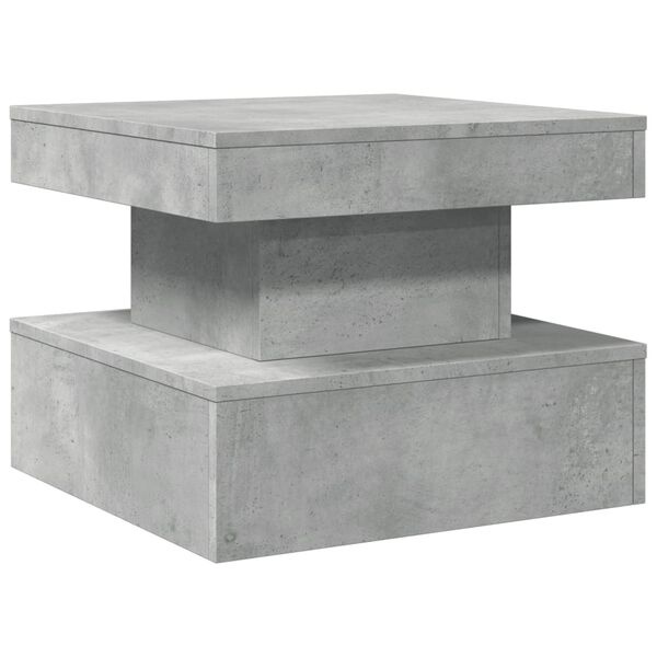 Salontafel met LED-verlichting - Betongrijs - 34% Korting
