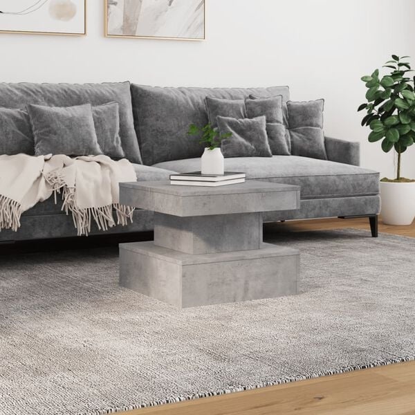 Salontafel met LED-verlichting - Betongrijs - 34% Korting