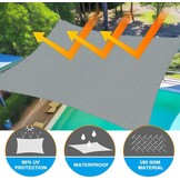 Waterdicht Zonnescherm Grijs 2x3m met UV-bescherming | 27% Korting