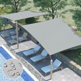 Waterdicht Zonnescherm Grijs 2x3m met UV-bescherming | 27% Korting