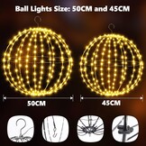 2x iBaycon Kerstballen Verlichting Buiten - Warm Wit - 34% Korting