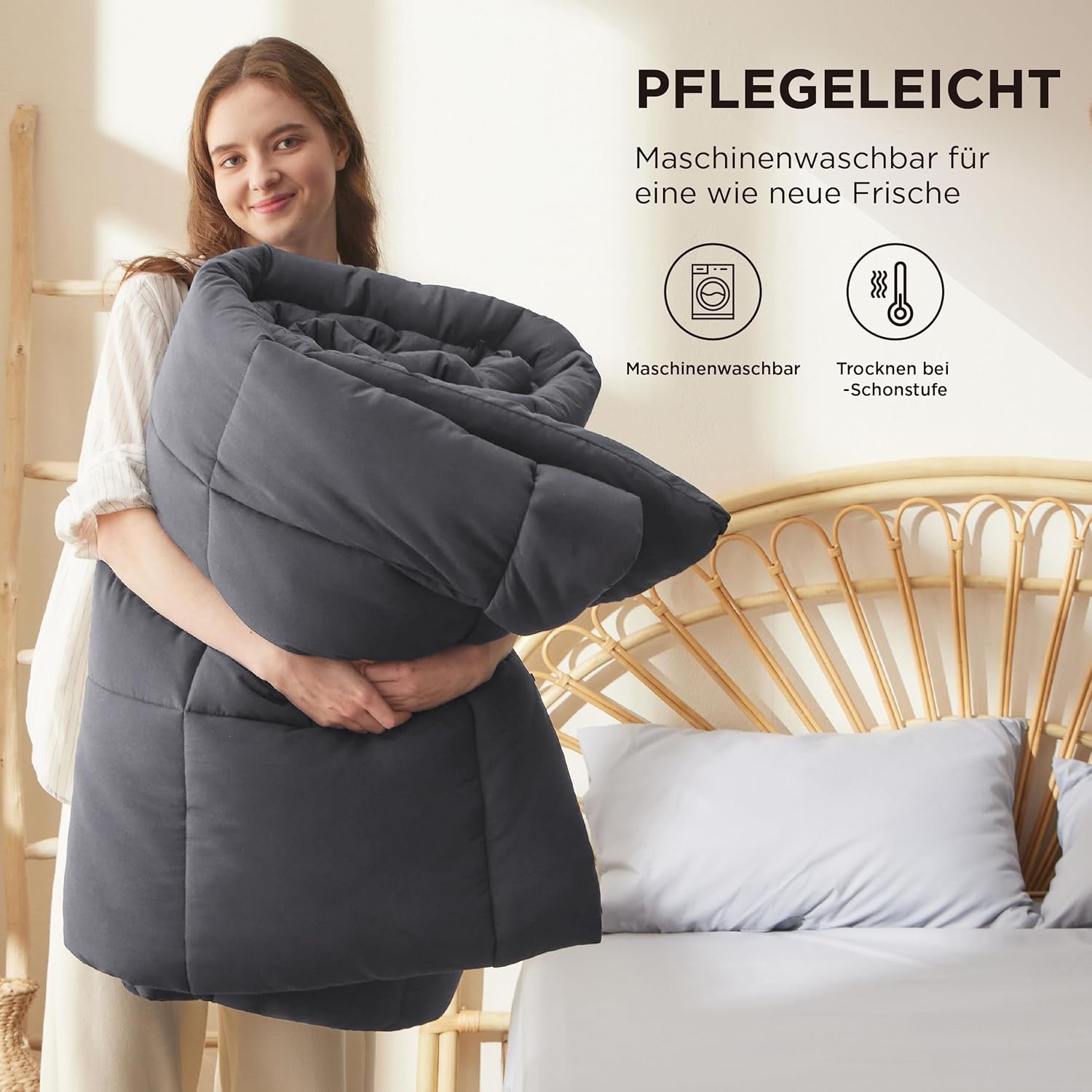 Bedsure Vier Seizoenen Dekbed 155x220cm Grijs - 33% Korting