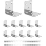 QWORK RVS Hoekverbinder Set (12 Stuks) - 48% Korting