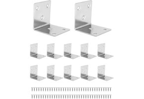 QWORK RVS Hoekverbinder Set (12 Stuks) - 48% Korting