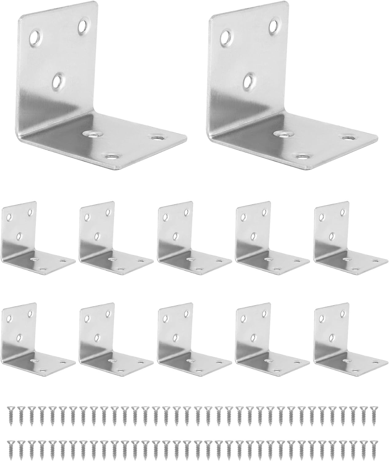 QWORK RVS Hoekverbinder Set (12 Stuks) - 48% Korting