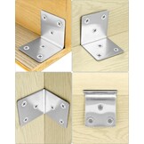 QWORK RVS Hoekverbinder Set (12 Stuks) - 48% Korting