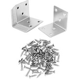 QWORK RVS Hoekverbinder Set (12 Stuks) - 48% Korting