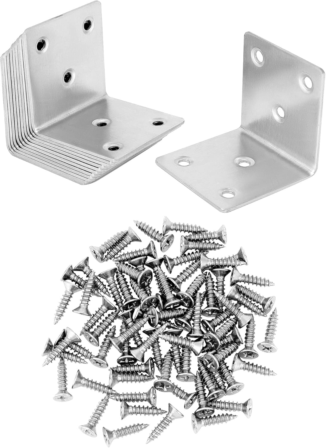 QWORK RVS Hoekverbinder Set (12 Stuks) - 48% Korting
