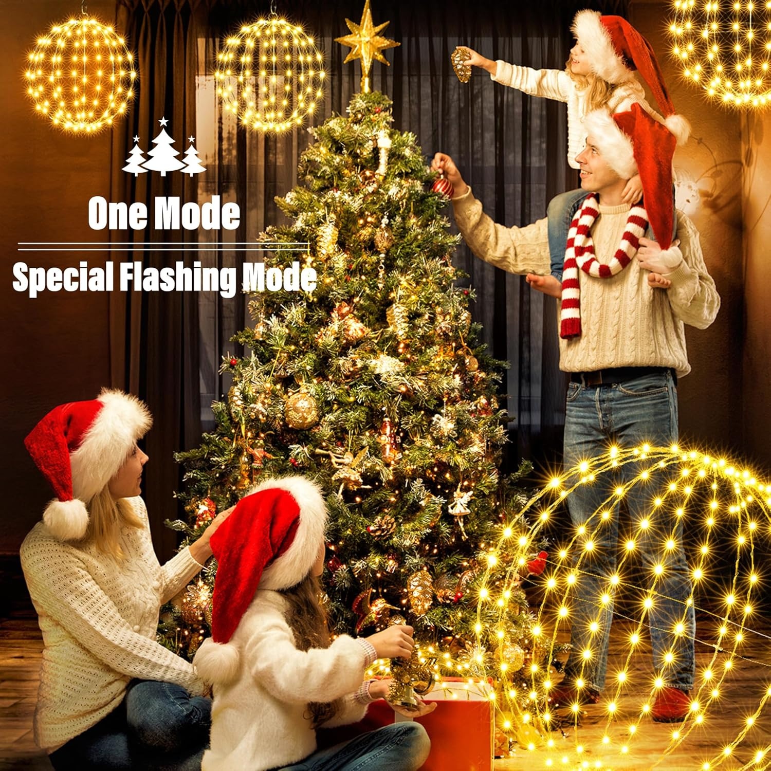 iBaycon Kerstballen Verlichting Buiten - Warm Wit (2 stuks) - 34% Korting
