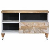 TV-meubel 80x33,5x46 cm massief mangohout - 53% Korting