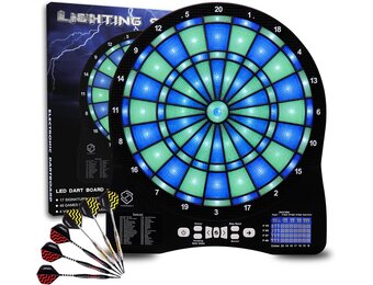 Professioneel Elektronisch Dartbord met LED Verlichting & 6 Darts - 34% Korting