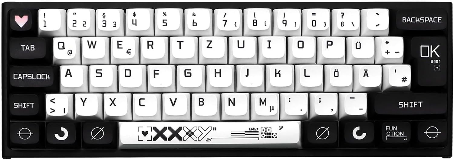 PBT Keycaps XDA Profiel Zwart Wit - 33% Korting!