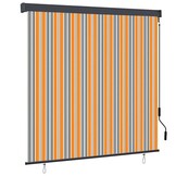 vidaXL Rolgordijn Gestreept Geel/Blauw - 180x250 cm - Stof met 34% Korting