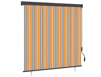 vidaXL Rolgordijn Gestreept Geel/Blauw - 180x250 cm - Stof met 34% Korting