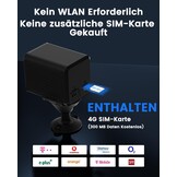 Draagbare 4G Bewakingscamera - 10m Nachtzicht, 5200mAh Accu (34% Korting)