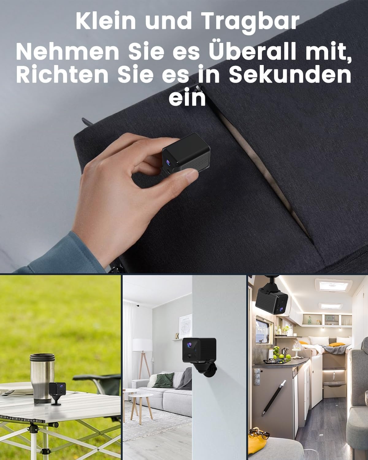 Draagbare 4G Bewakingscamera - 10m Nachtzicht, 5200mAh Accu (34% Korting)