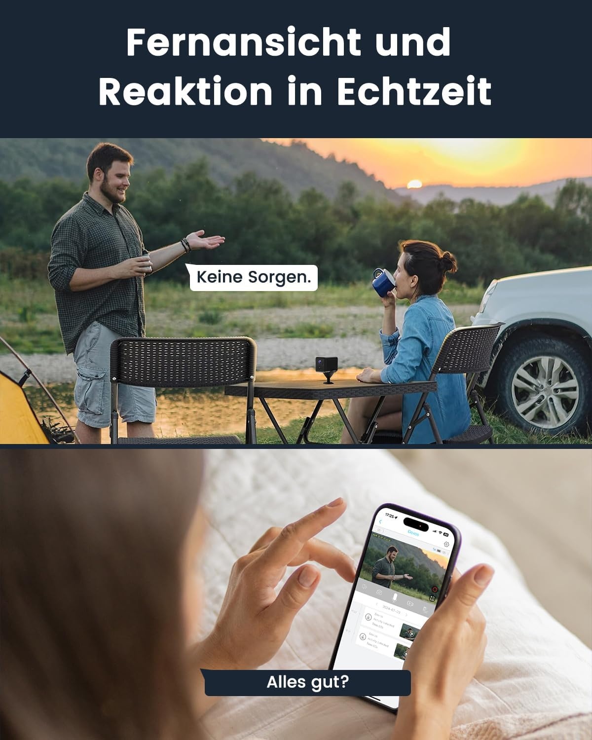Draagbare 4G Bewakingscamera - 10m Nachtzicht, 5200mAh Accu (34% Korting)