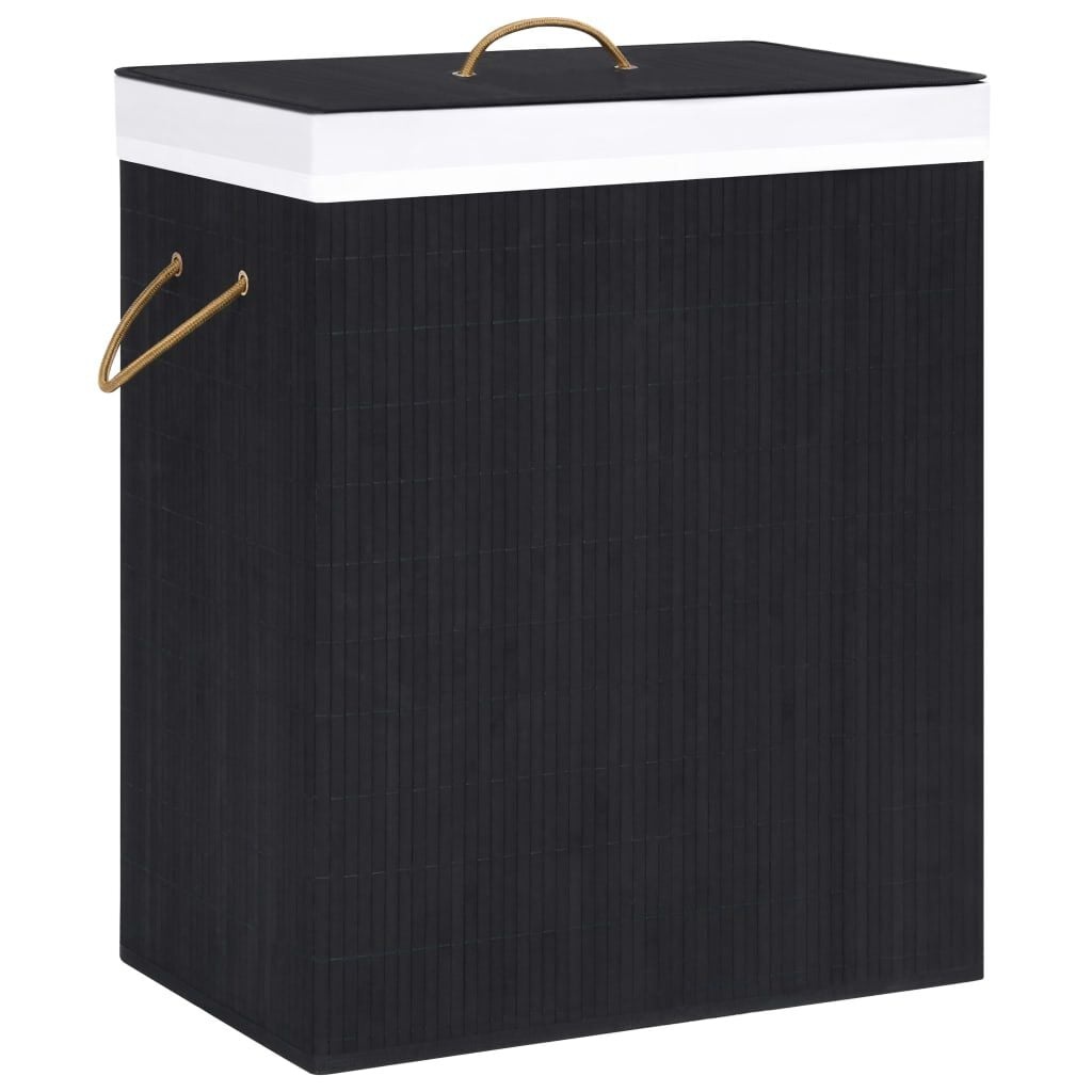Bamboe Wasmand 83L Zwart - 56% Korting