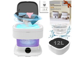 Opvouwbare Mini Wasmachine 11L - Ideaal voor Kleine Kleding & Reizen - 42% Korting