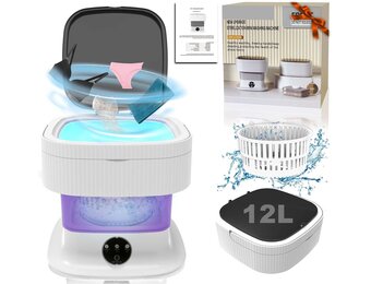 Opvouwbare Mini Wasmachine 11L Paars - 29% Korting