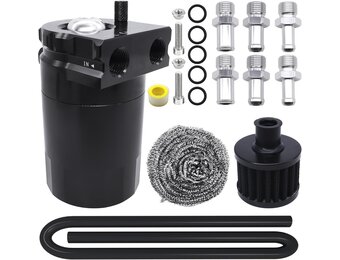 Universele Oil Catch Tank 350ml Aluminium Zwart - Bespaar 28%