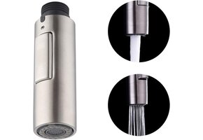 Douchekop RVS Geborsteld Staal - 2 Functies (Spray/Stream) - G1/2