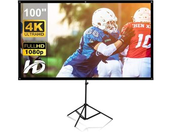Projectiescherm met Statief 100" 4K HD - 54% Korting!